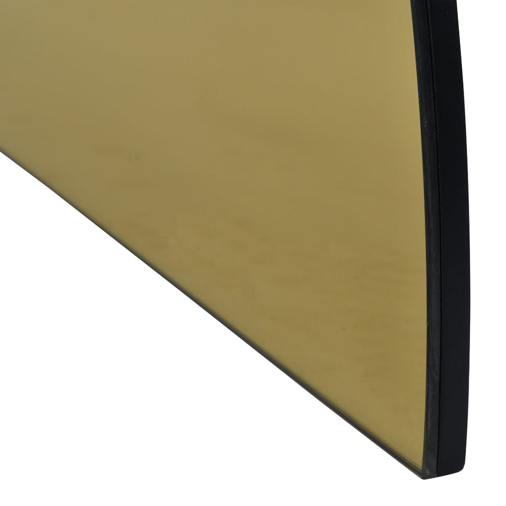 Product photograph of Libra Luxurious Glamour Collection - Half Moon Wall Mirror Gold from Olivia's.