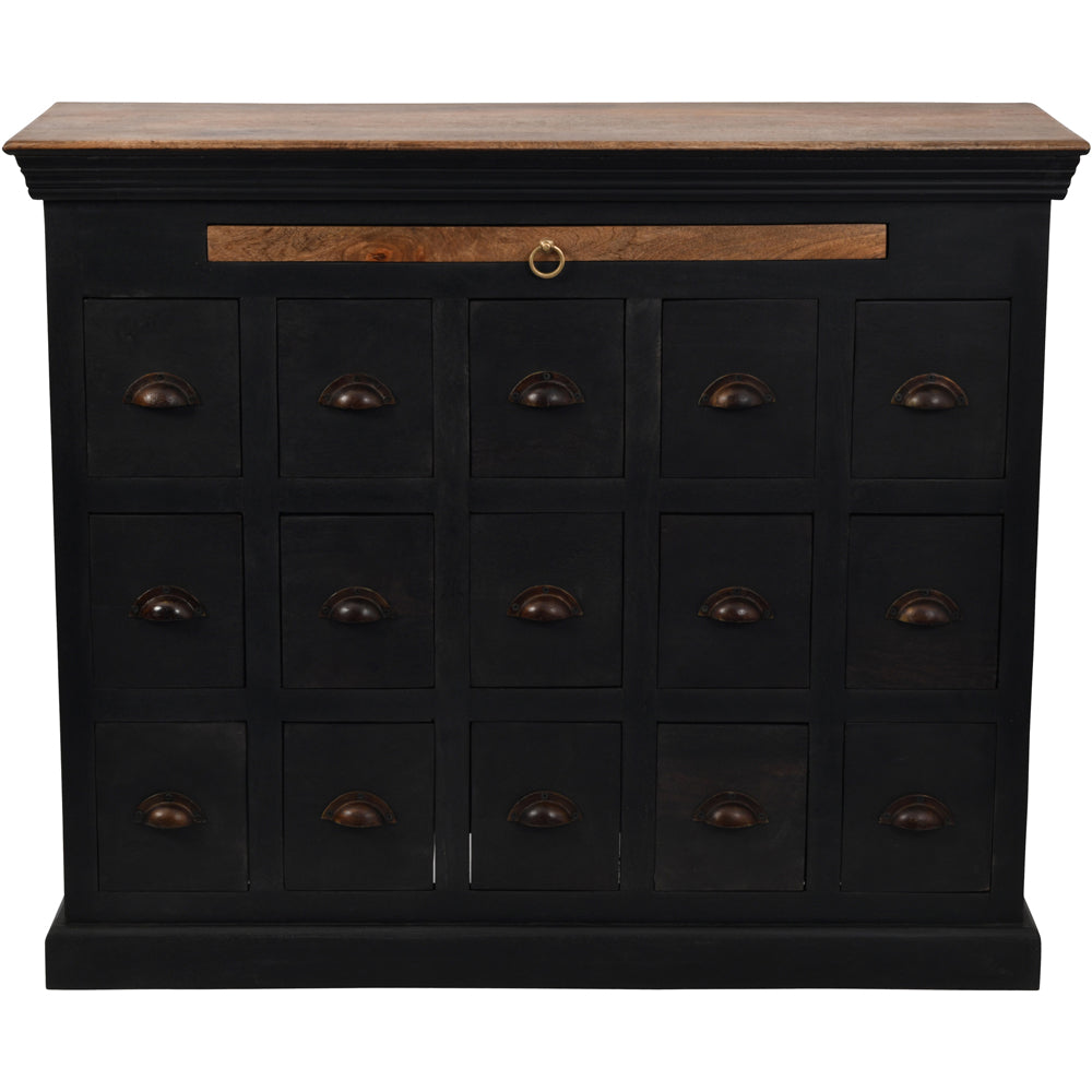 Product photograph of Libra Urban Botanic Collection - Hoxton Chest Of Drawers Black from Olivia's