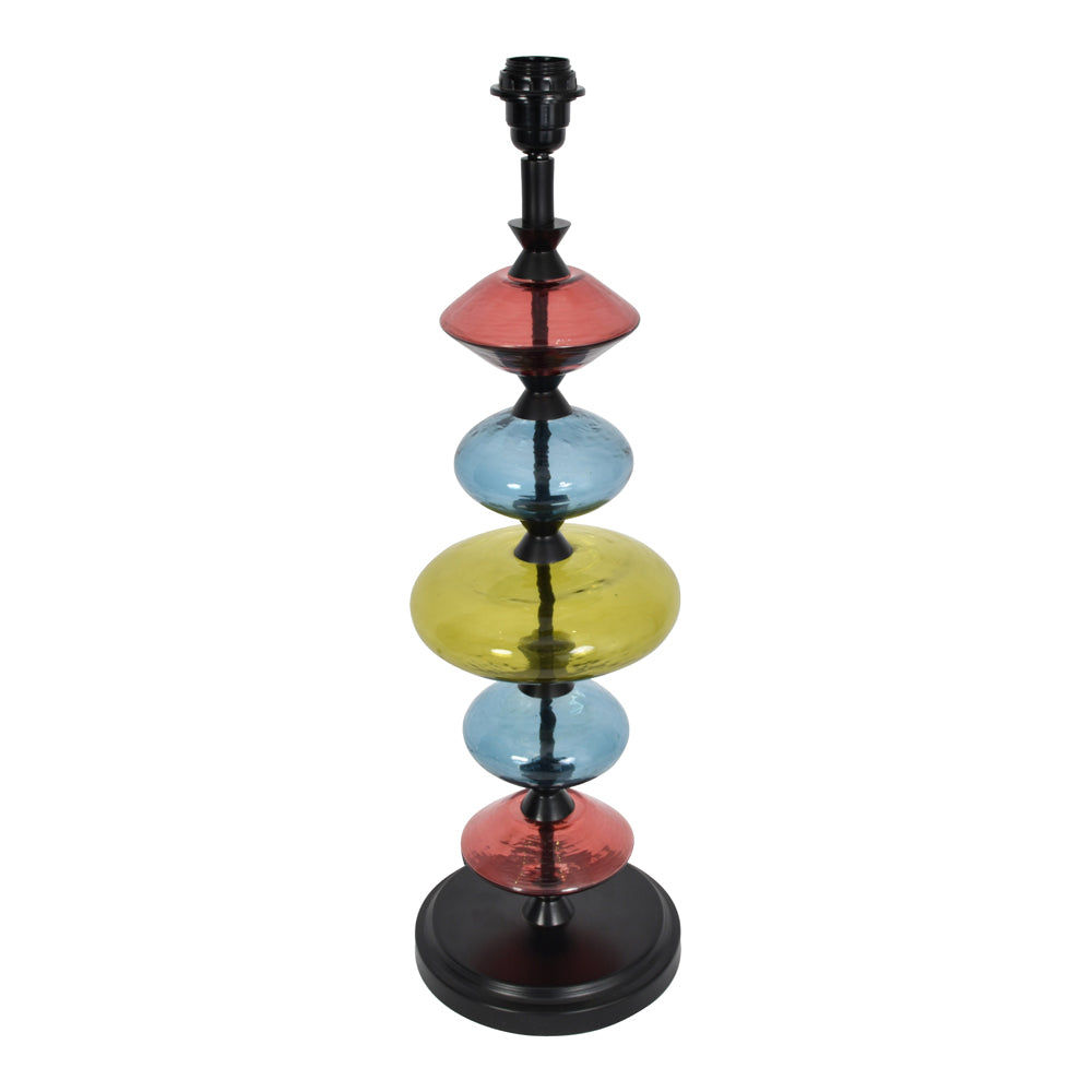 Product photograph of Libra Interiors Eva Table Lamp In Ebony Black And Green Glass Base Only from Olivia's.