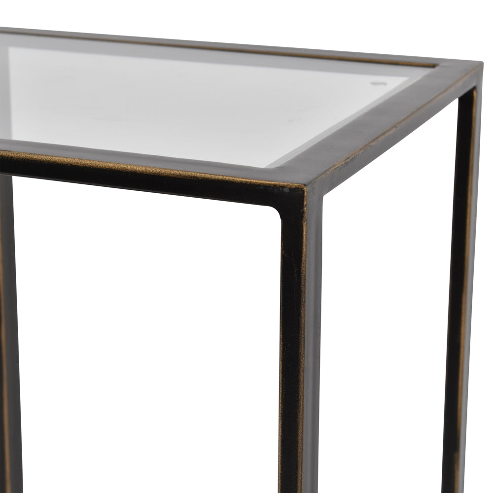 Product photograph of Libra Calm Neutral Collection - Deveraux Console Table Bronze from Olivia's.