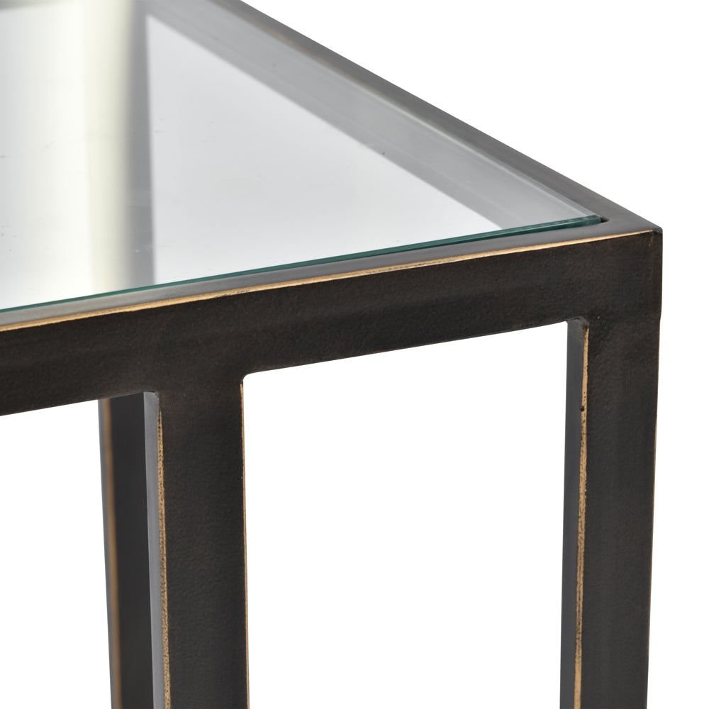 Product photograph of Libra Interiors Deveraux Side Table Bronze from Olivia's.