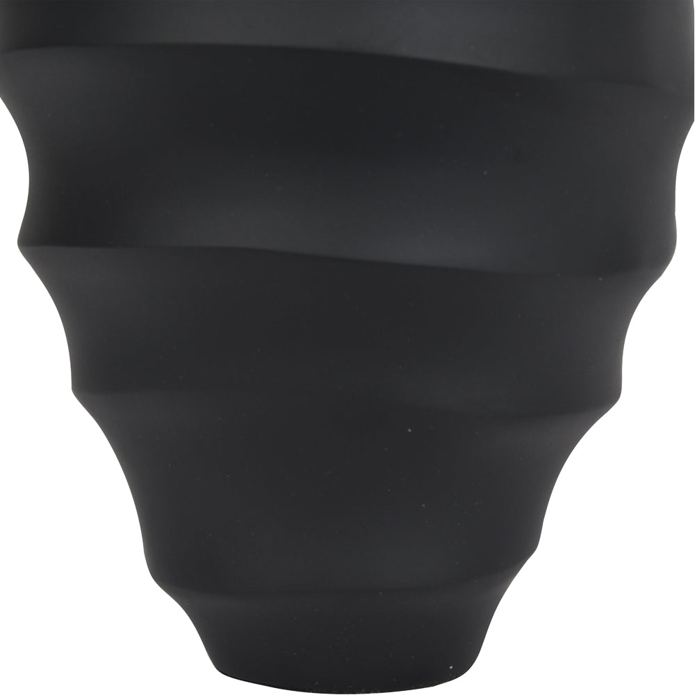 Product photograph of Libra Calm Neutral Collection - Contour Vase In Black from Olivia's.