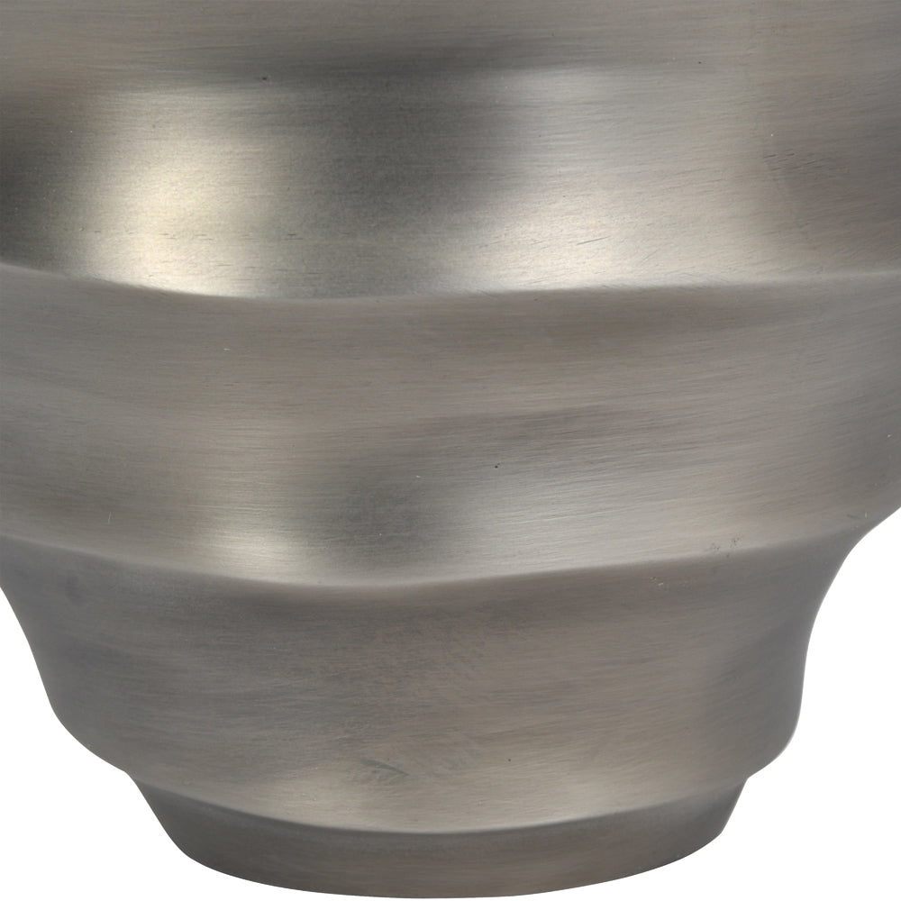 Product photograph of Libra Calm Neutral Collection - Contour Vase Nickel from Olivia's.