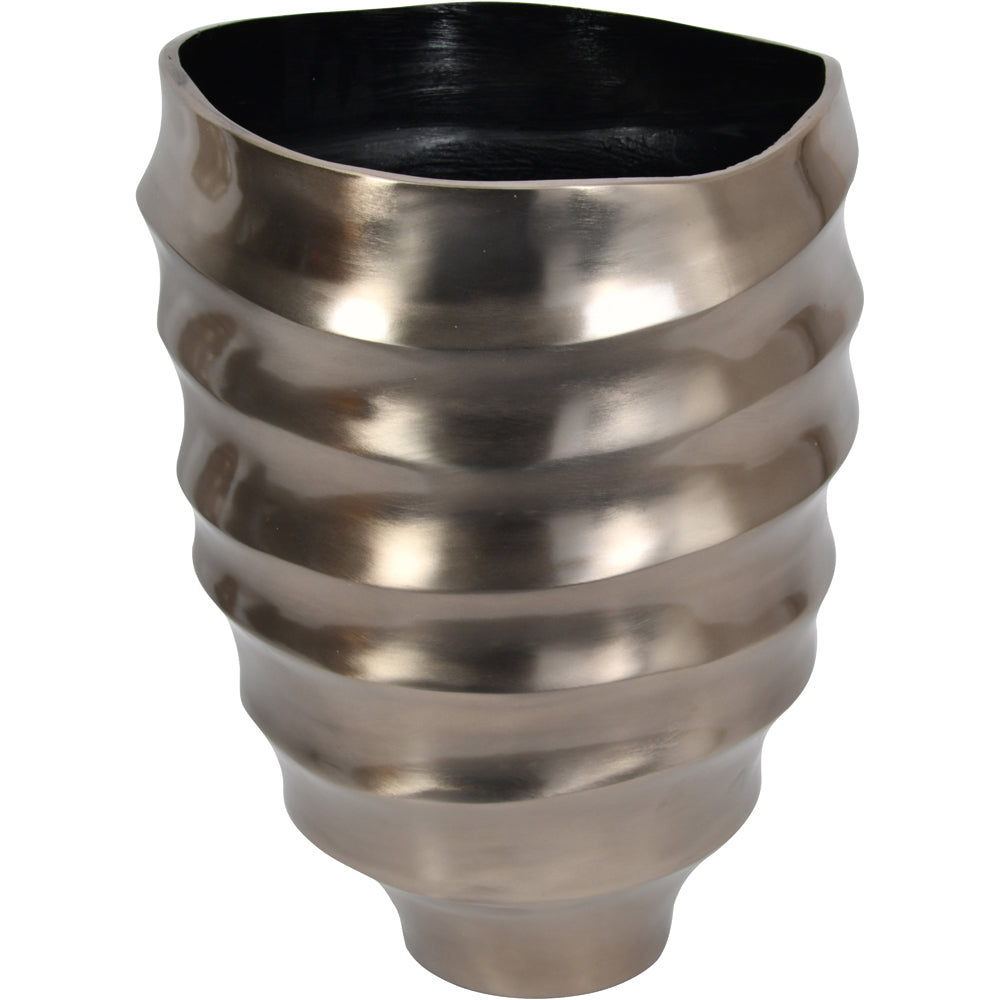 Product photograph of Libra Calm Neutral Collection - Contour Vase Bronze from Olivia's.