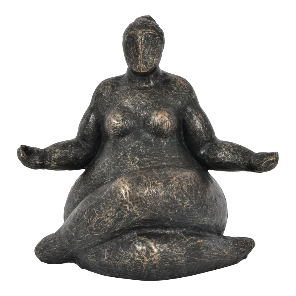 Product photograph of Libra Calm Neutral Collection - Freya Meditating Feminine Form Resin Sculpture from Olivia's