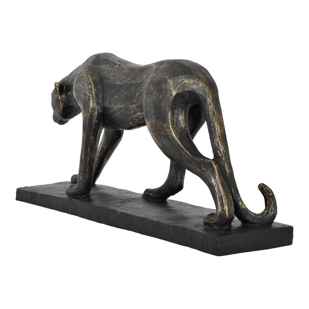 Product photograph of Libra Calm Neutral Collection - Cubist Resin Leopard Sculpture from Olivia's.