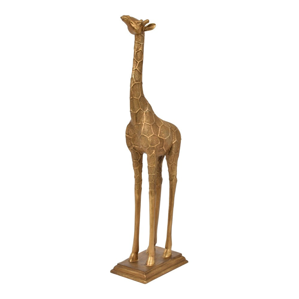 Product photograph of Libra Interiors Giant Giraffe Gold Sculpture Head Forward from Olivia's.