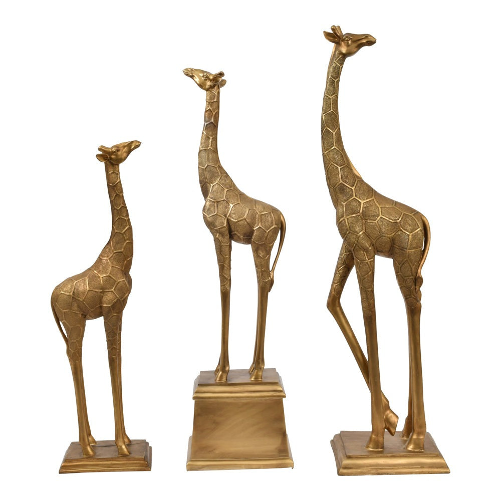 Product photograph of Libra Luxurious Glamour Collection - Giant Giraffe Gold Sculpture Head Forward from Olivia's.