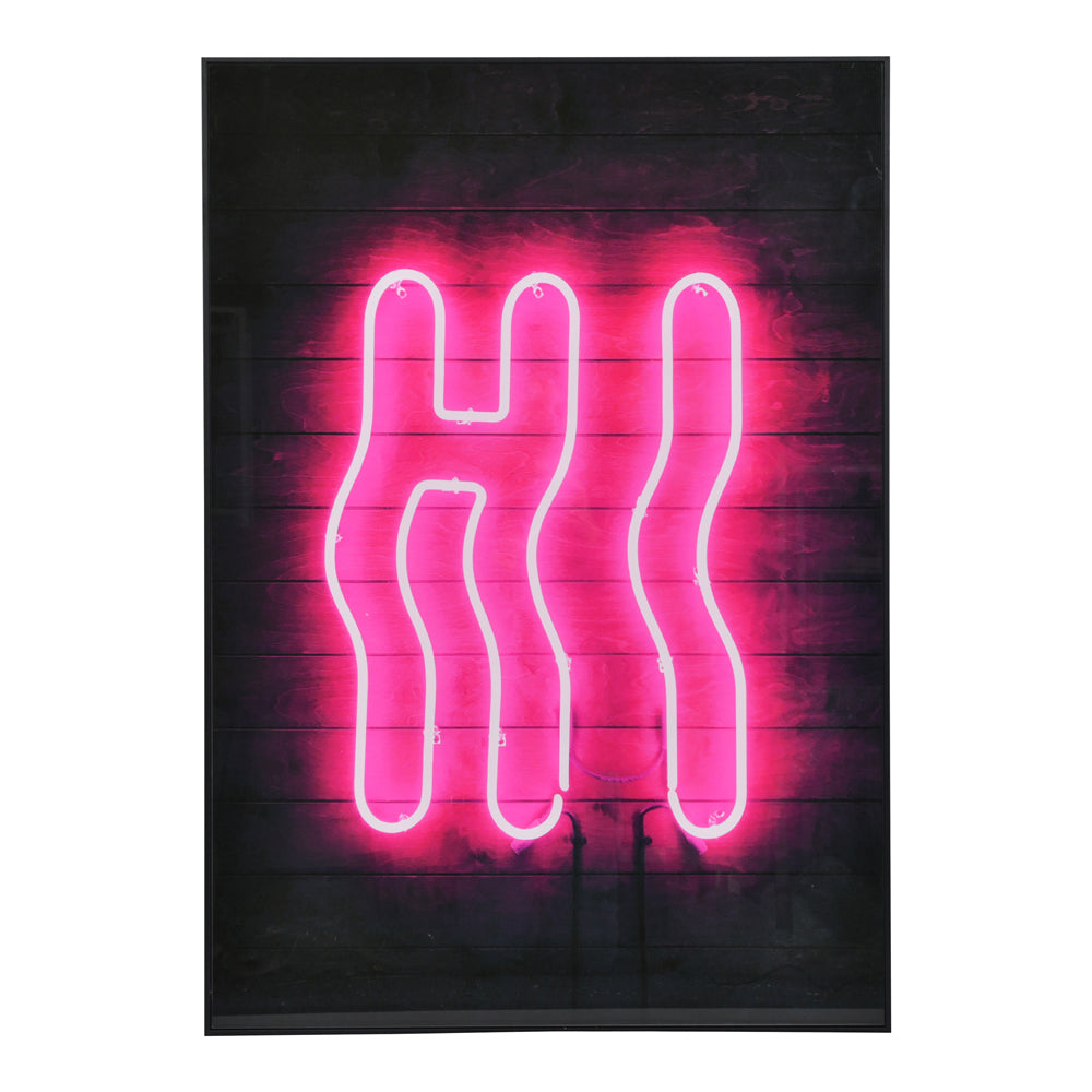 Product photograph of Libra Urban Botanic Collection - Neon Look Hi Glass Wall Art from Olivia's