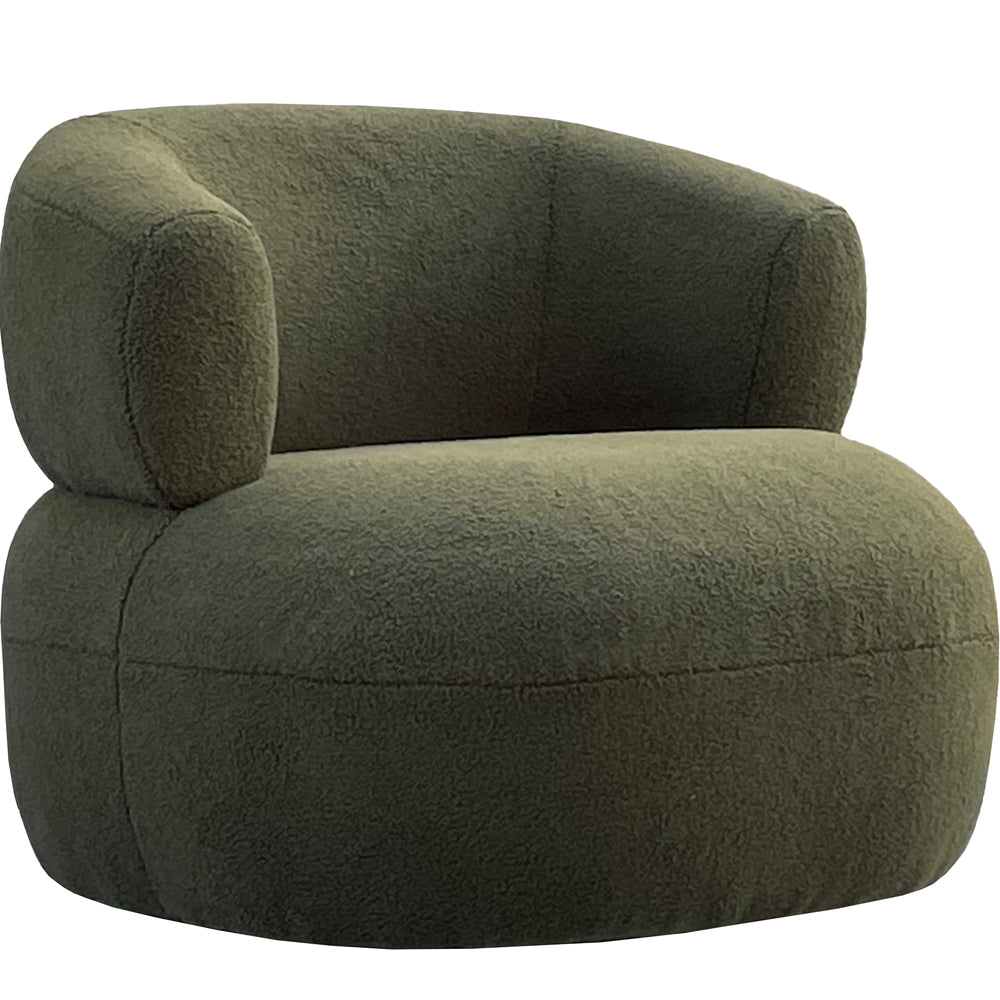 Product photograph of Libra Interiors Luna Occasional Chair In Green from Olivia's