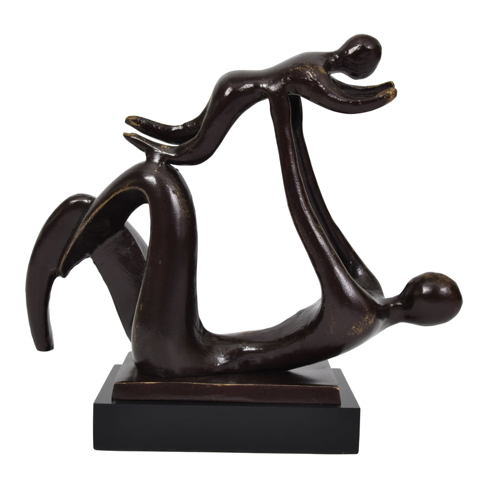 Product photograph of Libra Calm Neutral Collection - Iconic Bronzed Aluminium Parent And Baby Sculpture from Olivia's.