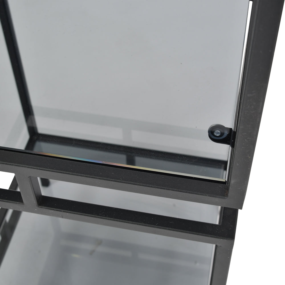 Product photograph of Libra Urban Botanic Collection - Abington Black Frame And Tinted Glass Display Unit from Olivia's.