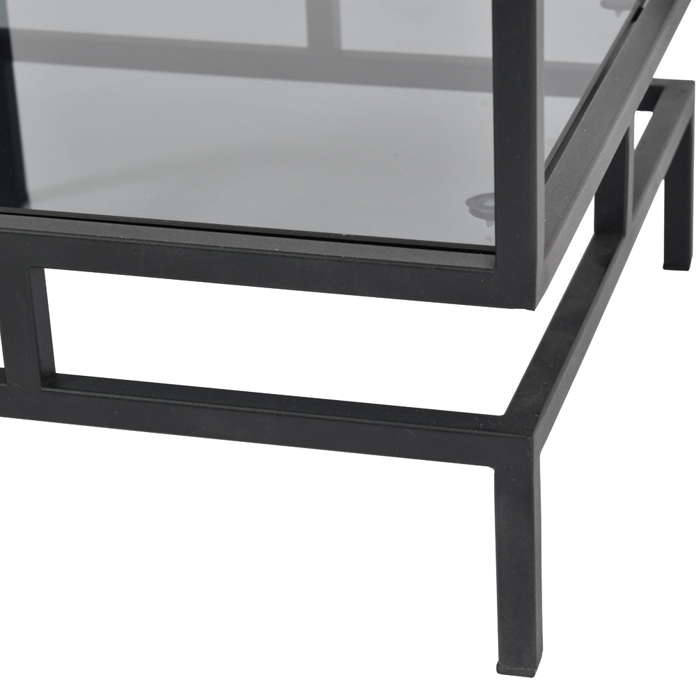 Product photograph of Libra Urban Botanic Collection - Abington Black Frame And Tinted Glass Display Unit from Olivia's.