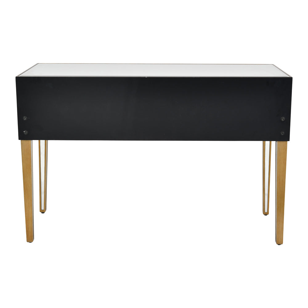 Product photograph of Libra Luxurious Glamour Collection - Claridge Circle Link 5 Drawer Dressing Table from Olivia's.