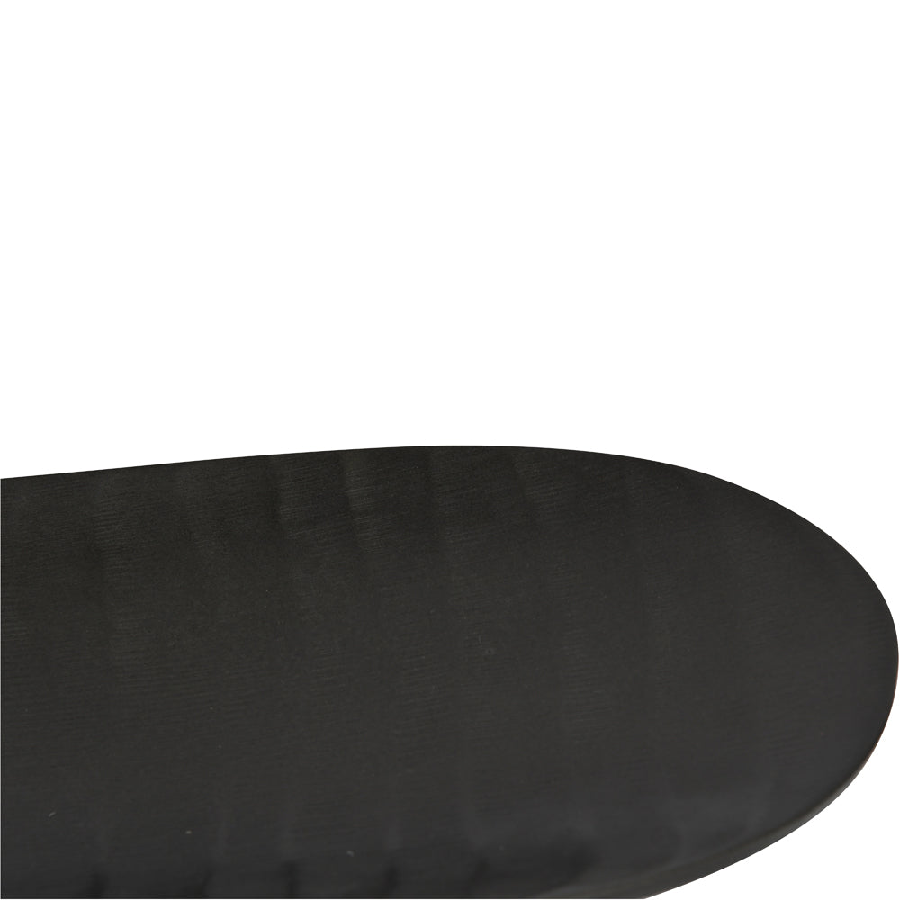 Product photograph of Libra Urban Botanic Collection - Iconic Ripples Graphite Aluminium Elliptical Platter Small from Olivia's.