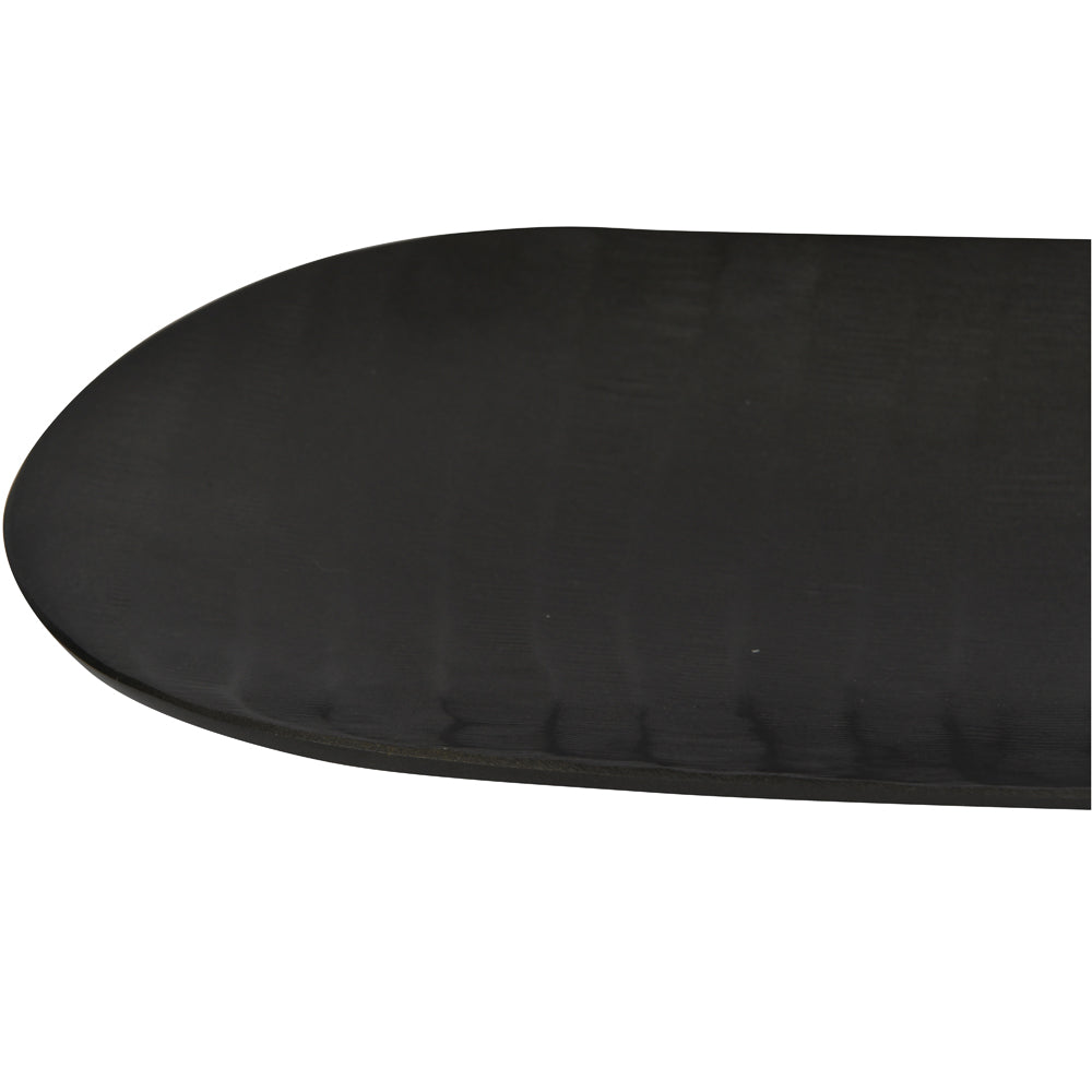 Product photograph of Libra Urban Botanic Collection - Iconic Ripples Graphite Aluminium Elliptical Platter Small from Olivia's.