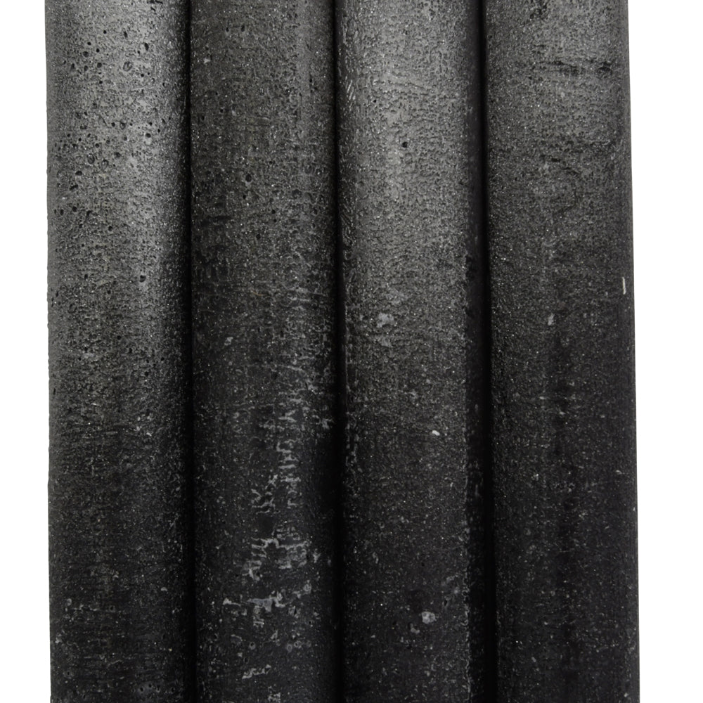 Product photograph of Libra Midnight Mayfair Collection - Set Of 4 Black And Silver Ombre Dinner Candles from Olivia's.