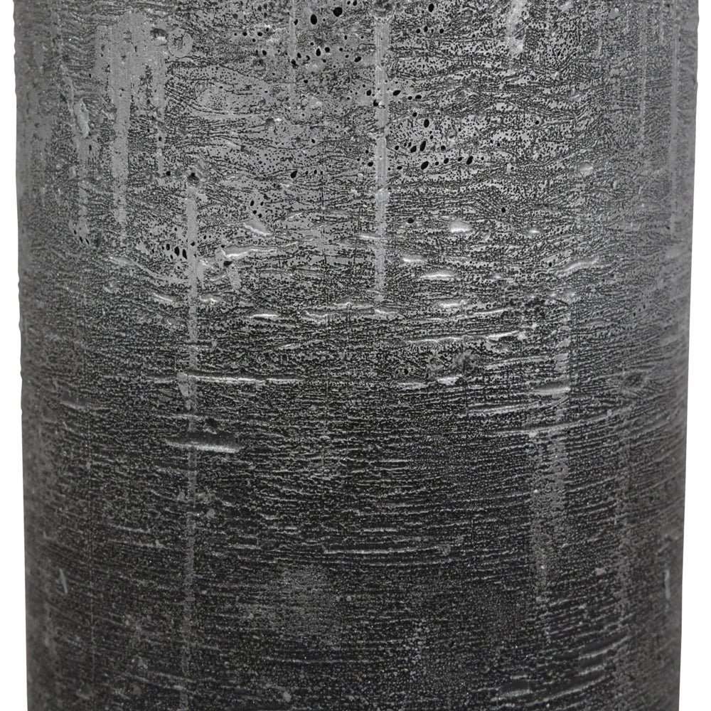 Product photograph of Libra Midnight Mayfair Collection - Black And Silver Ombre Pillar Candle 10x20 Cm from Olivia's.