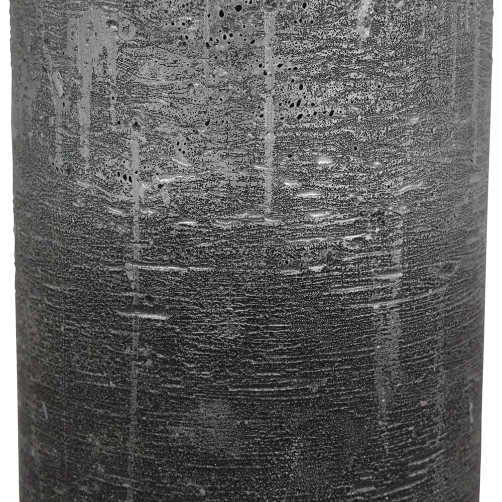 Product photograph of Libra Interiors Black And Silver Ombre Pillar Candle 10x20 Cm from Olivia's.