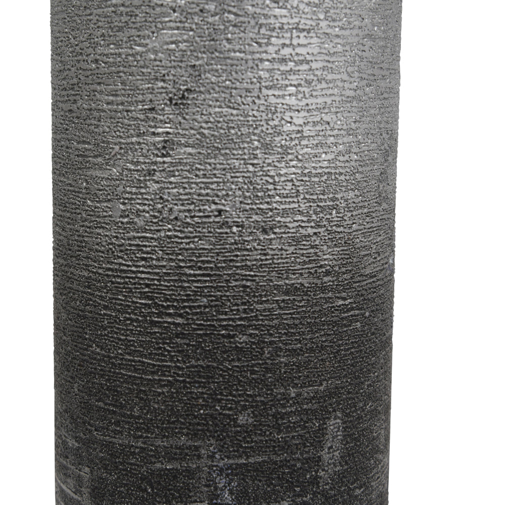 Product photograph of Libra Midnight Mayfair Collection - Black And Silver Ombre Pillar Candle 7x12 Cm from Olivia's.
