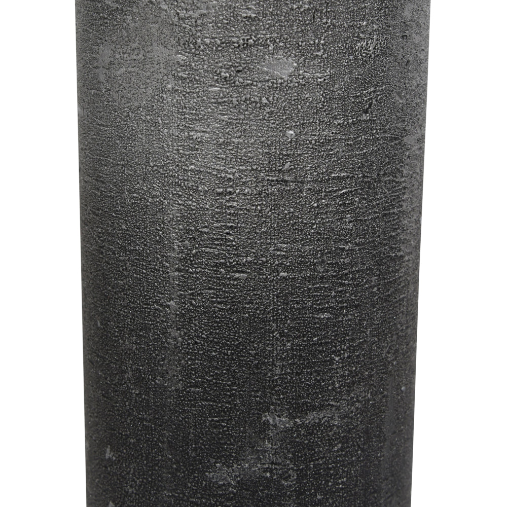 Product photograph of Libra Interiors Black And Silver Ombre Pillar Candle 7x19 Cm from Olivia's.