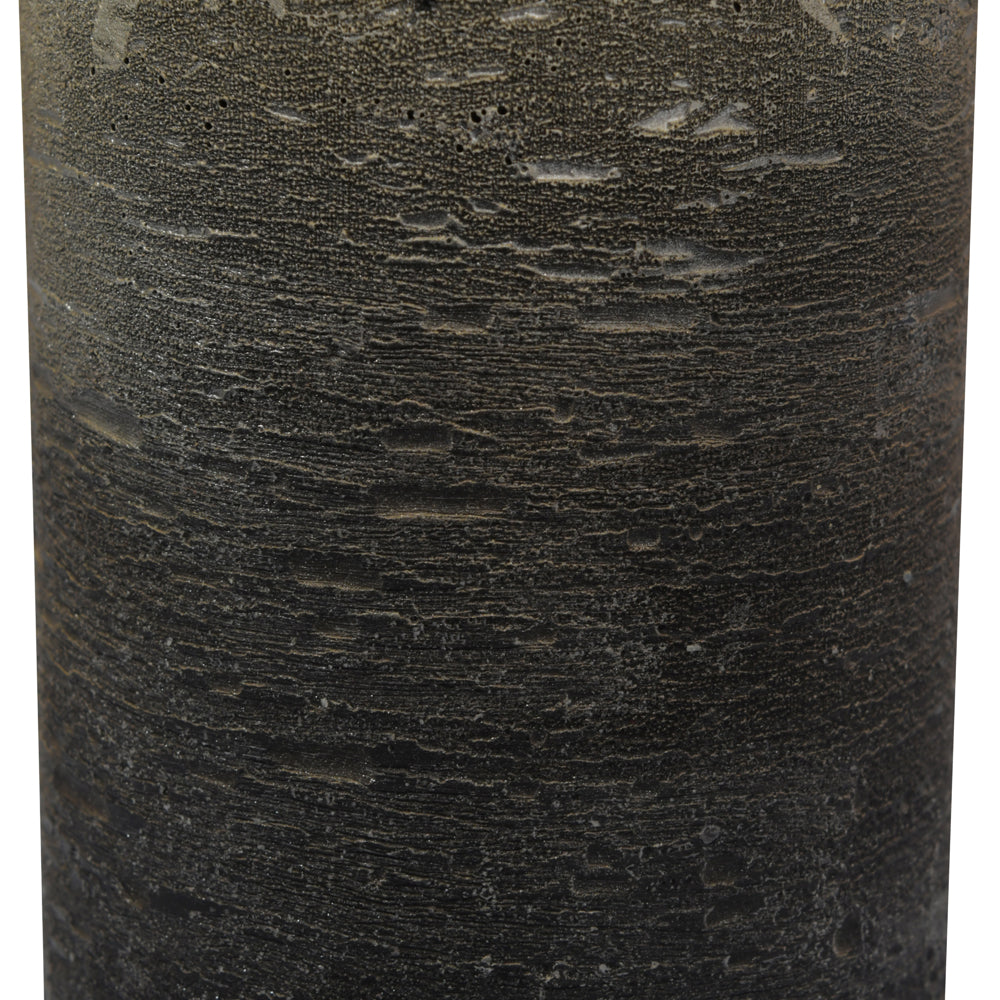 Product photograph of Libra Luxurious Glamour Collection - Black And Gold Ombre Pillar Candle 10 X 20 Cm from Olivia's.