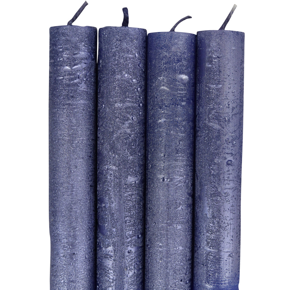 Product photograph of Libra Urban Botanic Collection - Set Of 4 Blue And Purple Ombre Dinner Candles from Olivia's.