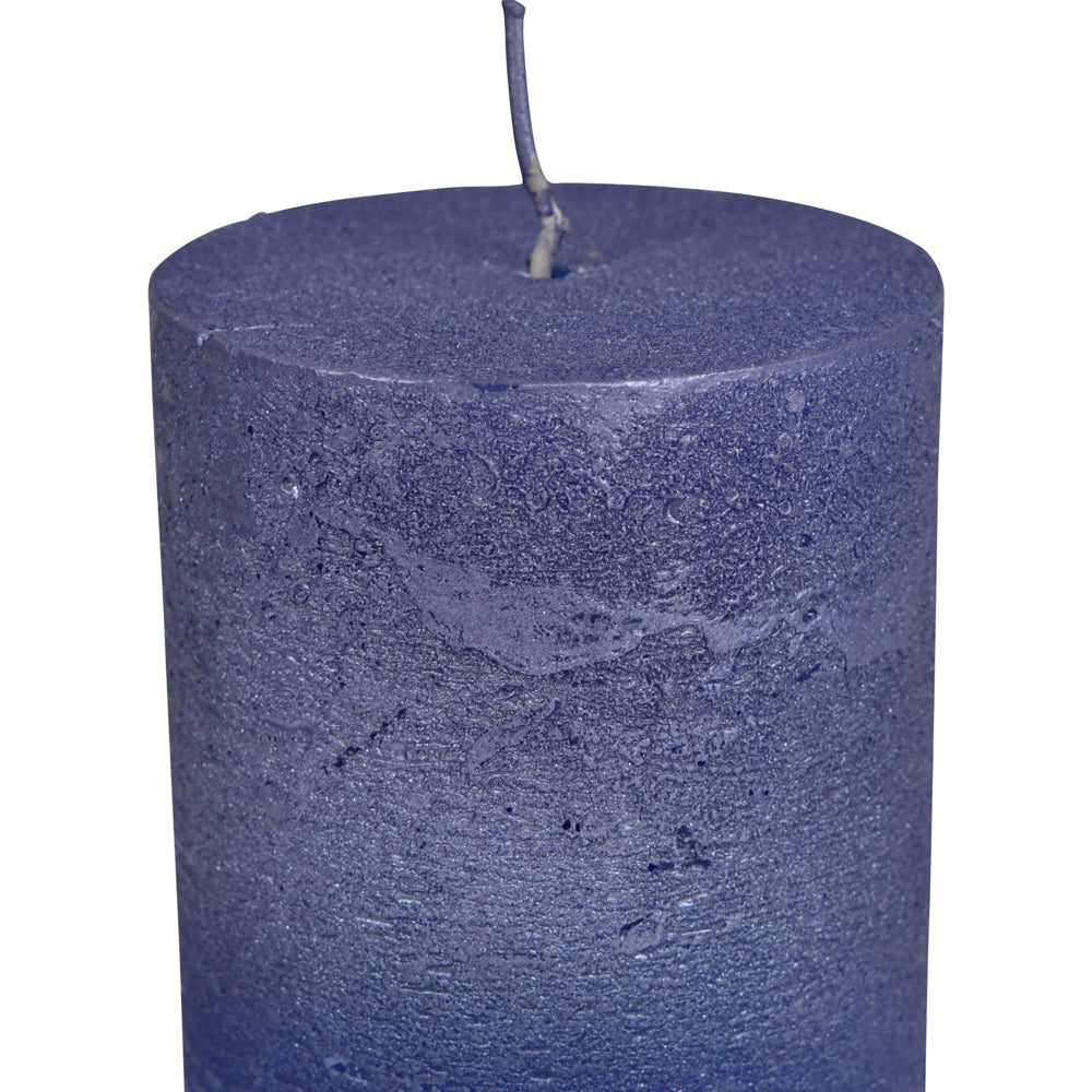 Product photograph of Libra Urban Botanic Collection - Blue And Purple Ombre Pillar Candle 7 X 12 Cm from Olivia's.