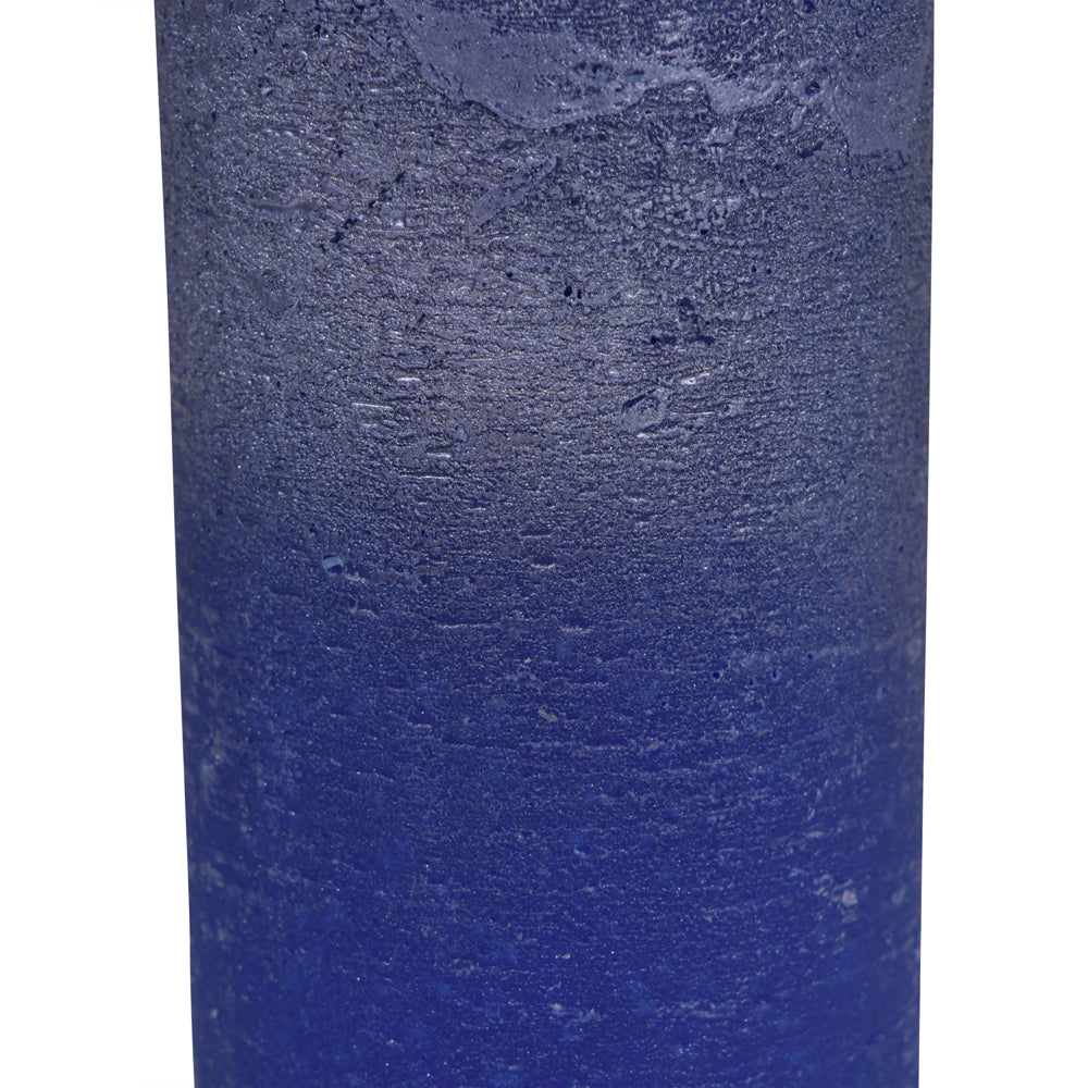 Product photograph of Libra Urban Botanic Collection - Blue And Purple Ombre Pillar Candle 7 X 12 Cm from Olivia's.
