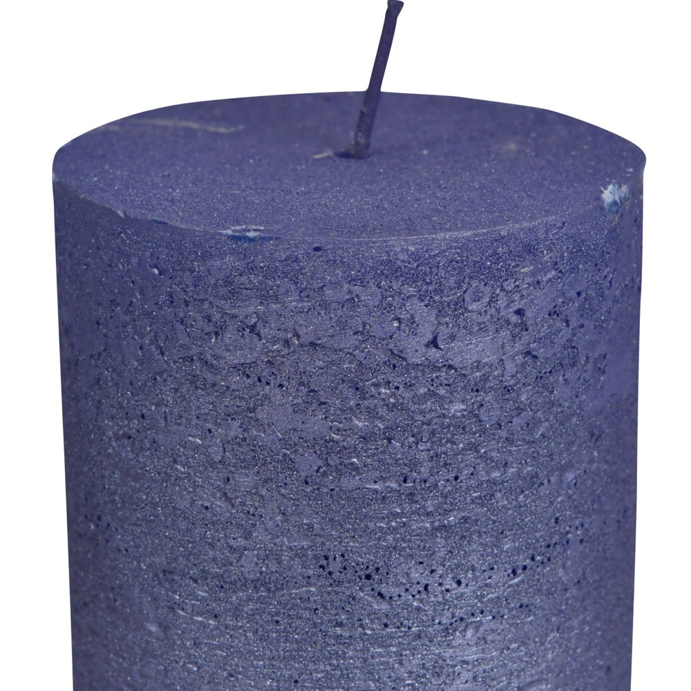 Product photograph of Libra Urban Botanic Collection - Blue And Purple Ombre Pillar Candle 7 X 19 Cm from Olivia's.