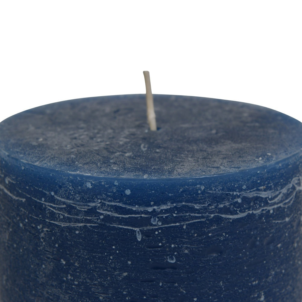 Product photograph of Libra Calm Neutral Collection - Ocean Blue Rustica Pillar Candle 10 X 10 Cm from Olivia's.