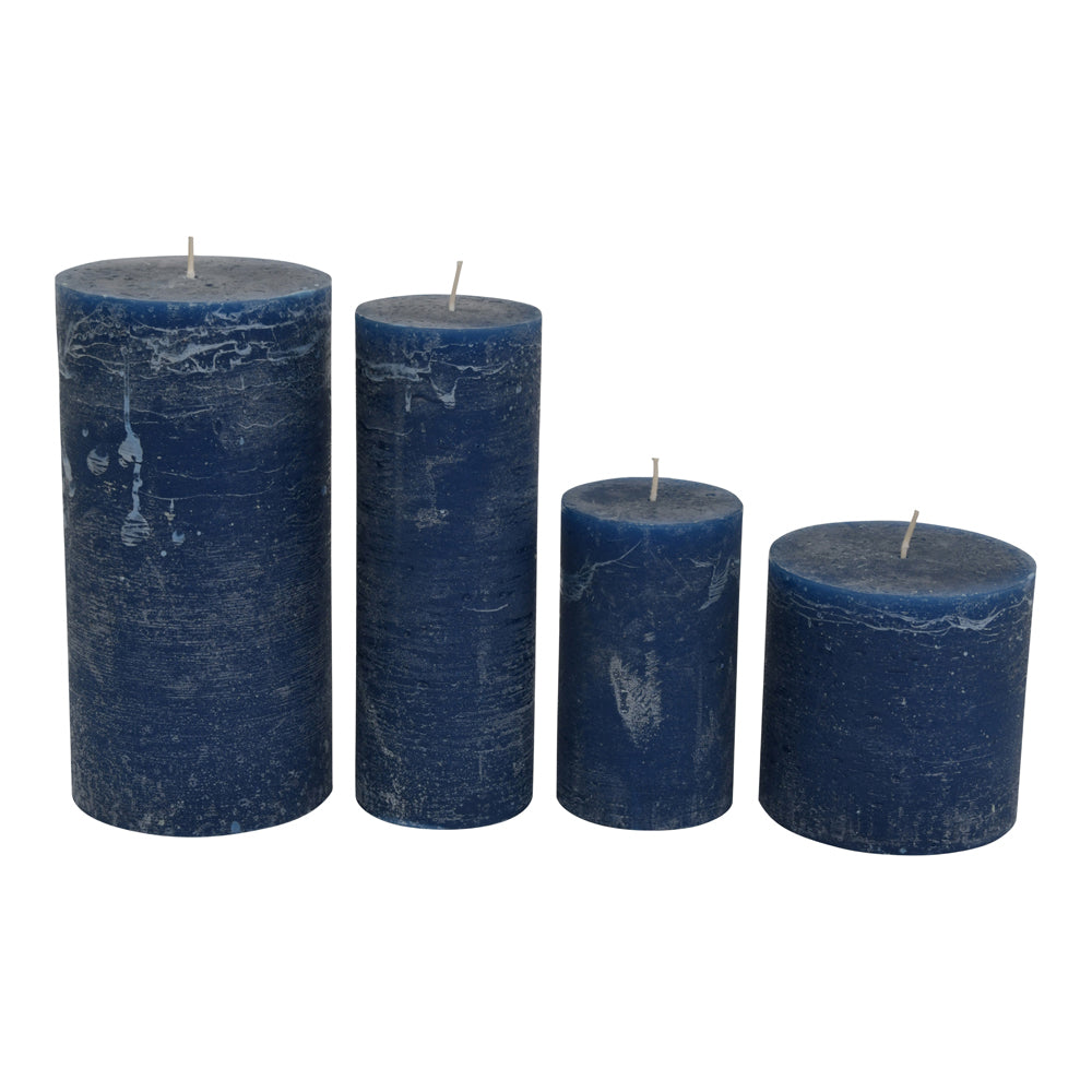 Product photograph of Libra Calm Neutral Collection - Ocean Blue Rustica Pillar Candle 10 X 10 Cm from Olivia's.