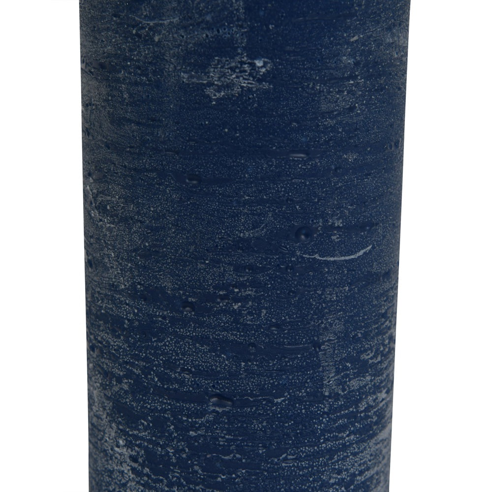 Product photograph of Libra Interiors Ocean Blue Rustica Pillar Candle 7 X 12 Cm from Olivia's.