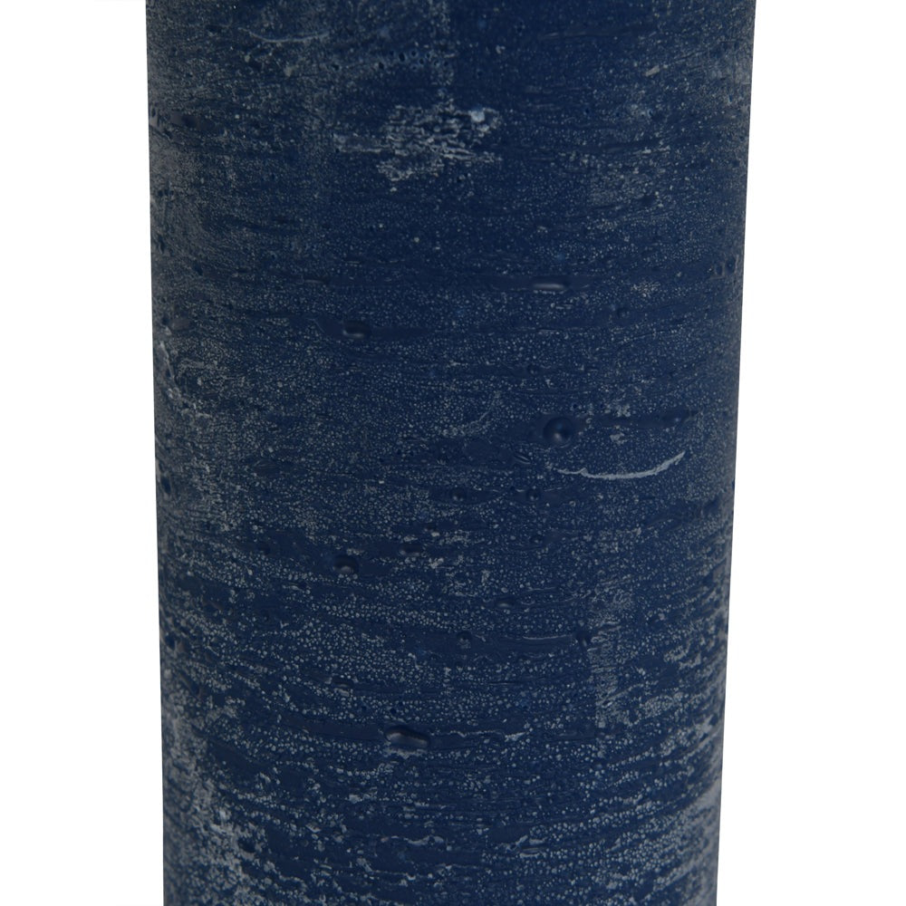 Product photograph of Libra Calm Neutral Collection - Ocean Blue Rustica Pillar Candle 7 X 19 Cm from Olivia's.