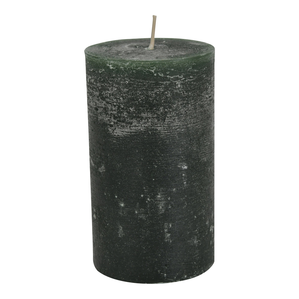 Product photograph of Libra Urban Botanic Collection - Forest Green Rustica Pillar Candle 7 X 12 Cm from Olivia's