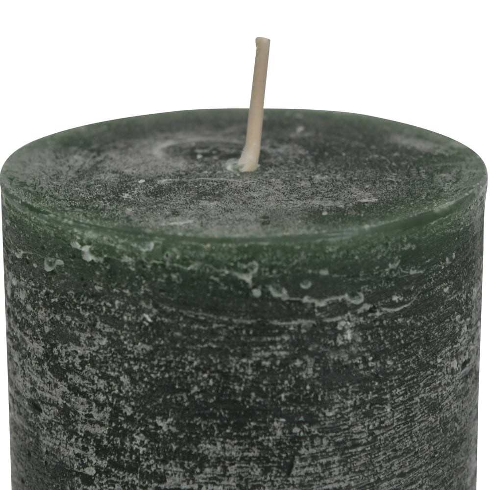 Product photograph of Libra Urban Botanic Collection - Forest Green Rustica Pillar Candle 7 X 12 Cm from Olivia's.