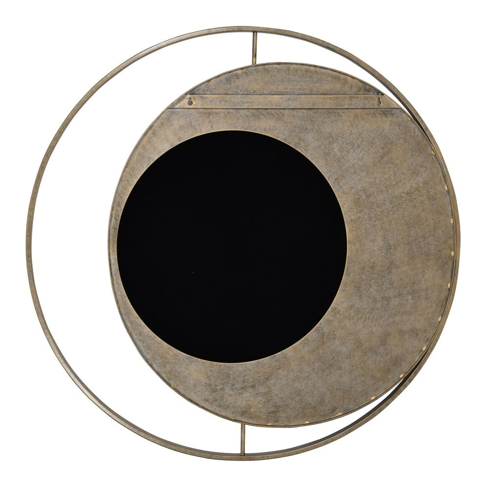 Product photograph of Libra Luxurious Glamour Collection - Concentric Circles Iron Mirror Aged Gold from Olivia's.