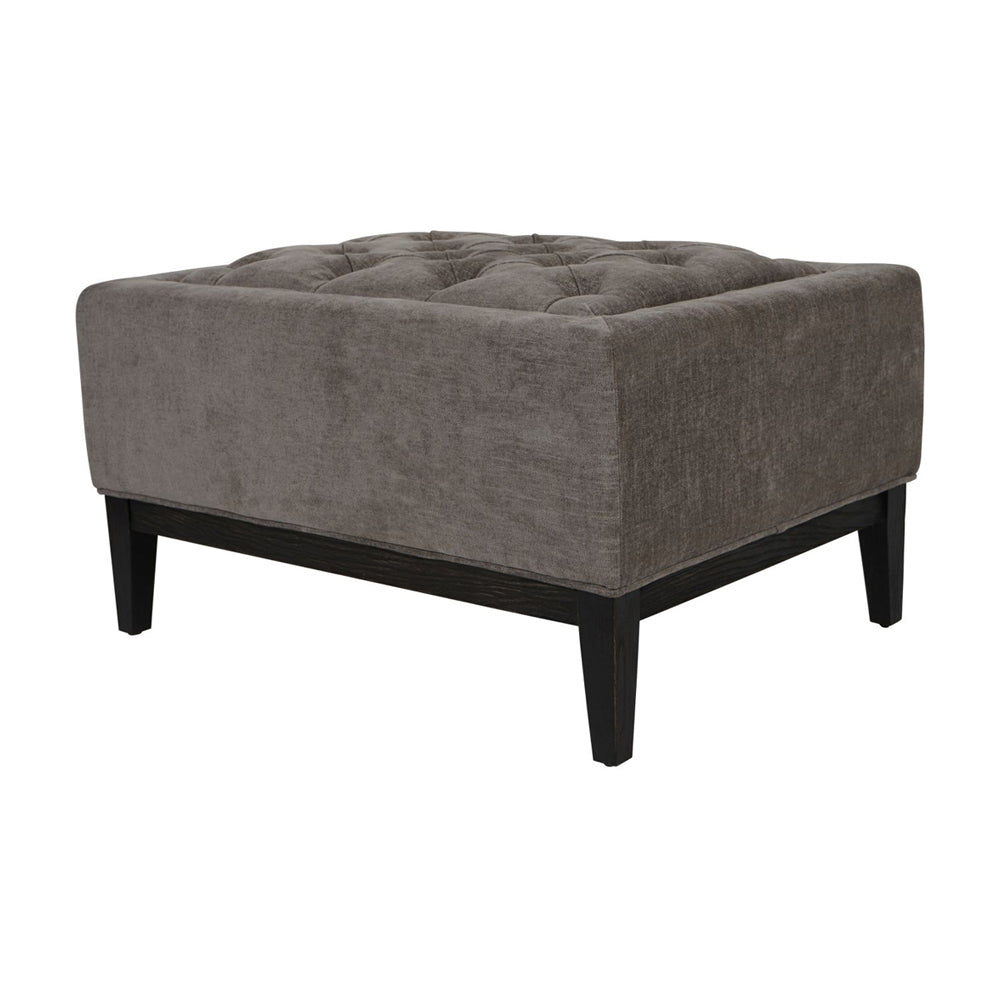 Product photograph of Libra Midnight Mayfair Collection - Theodore Buttoned Stool In Warm Grey from Olivia's.