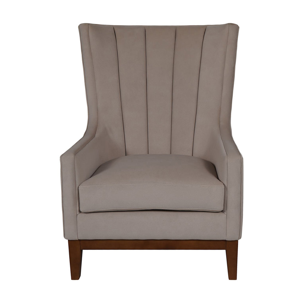 Libra Luxurious Glamour Collection Rothbury Upholstered Occasional Chair In Taupe