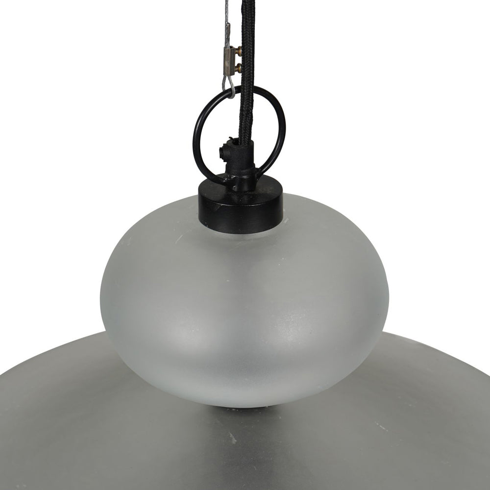 Product photograph of Libra Calm Neutral Collection - Astro Lunar Pendant In Matt Frosted Glass from Olivia's.
