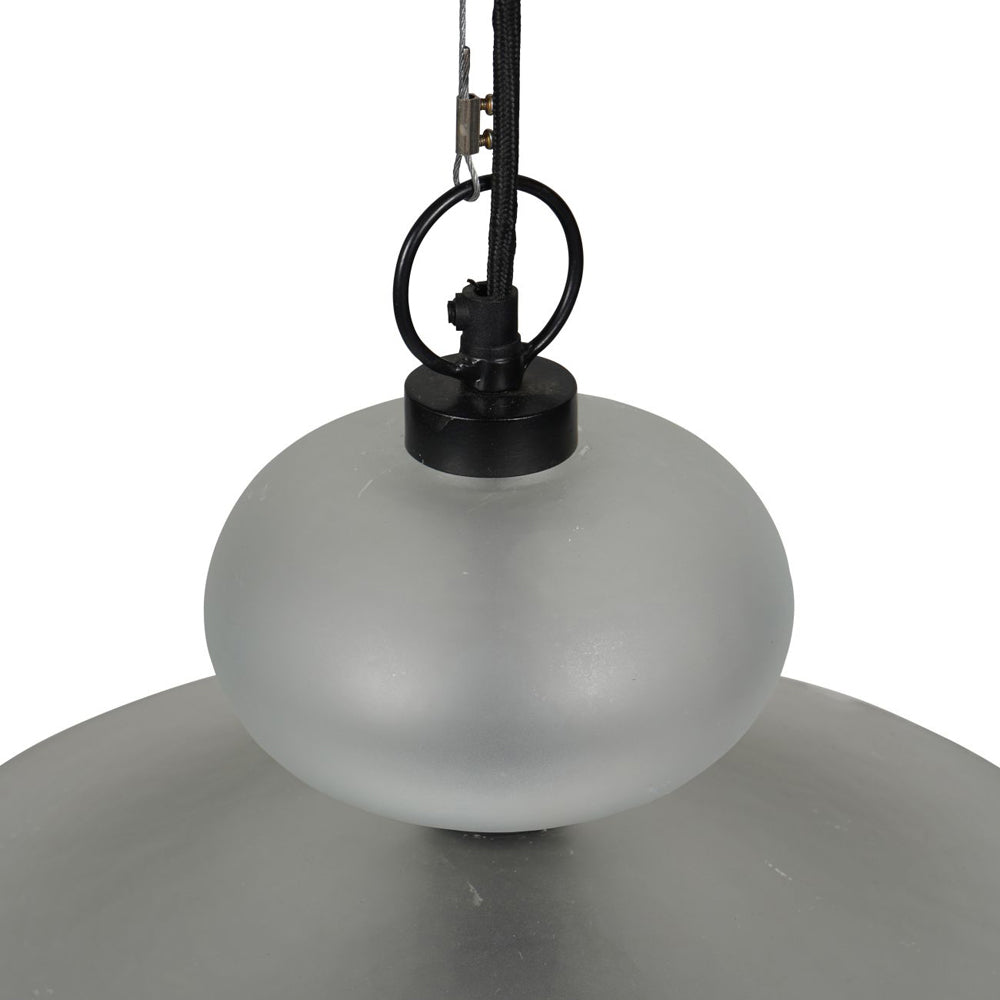 Product photograph of Libra Interiors Astro Lunar Pendant In Matt Frosted Glass from Olivia's.