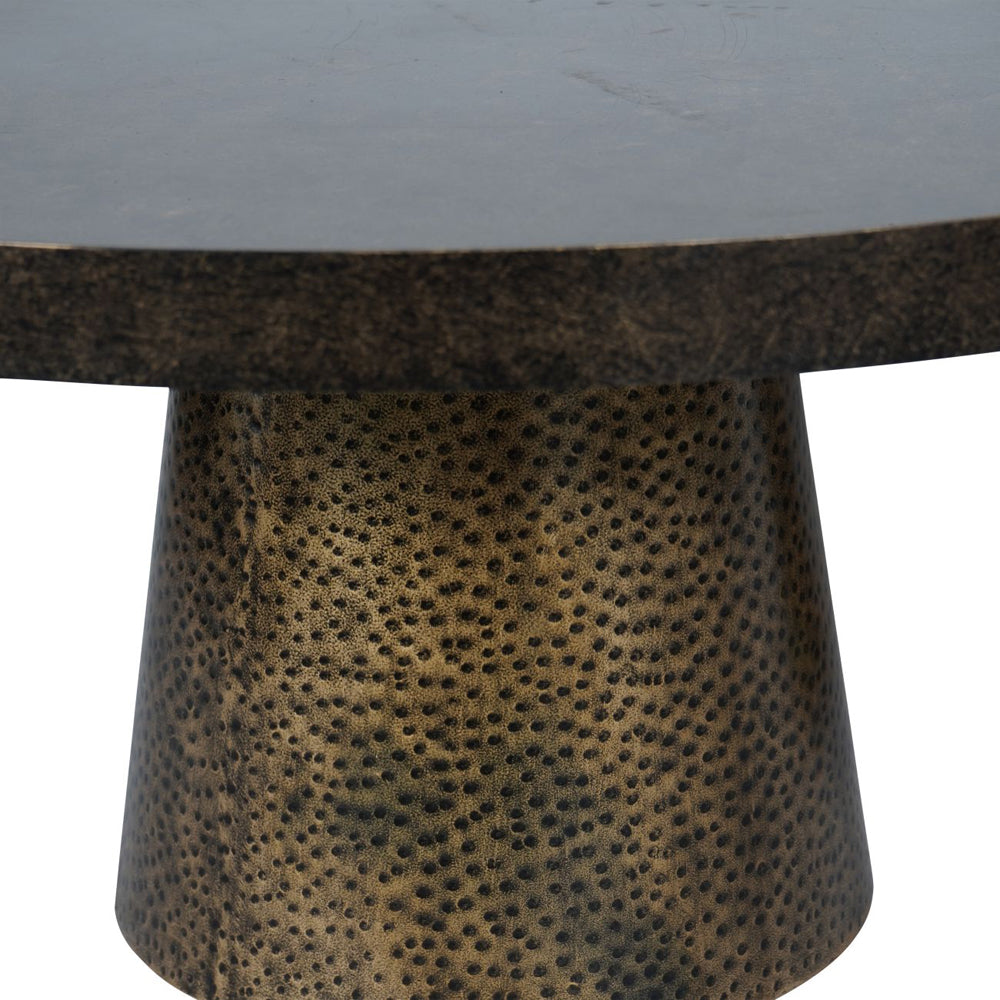 Product photograph of Libra Interiors Set Of 2 Sandbanks Iron Coffee Tables In Rustic Antique Gold from Olivia's.