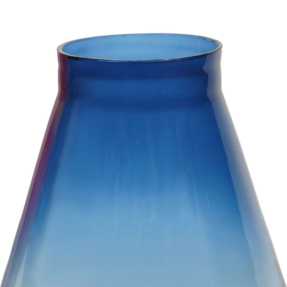 Product photograph of Libra Urban Botanic Collection - Elise Ocean Blue Ombre Large Glass Vase from Olivia's.