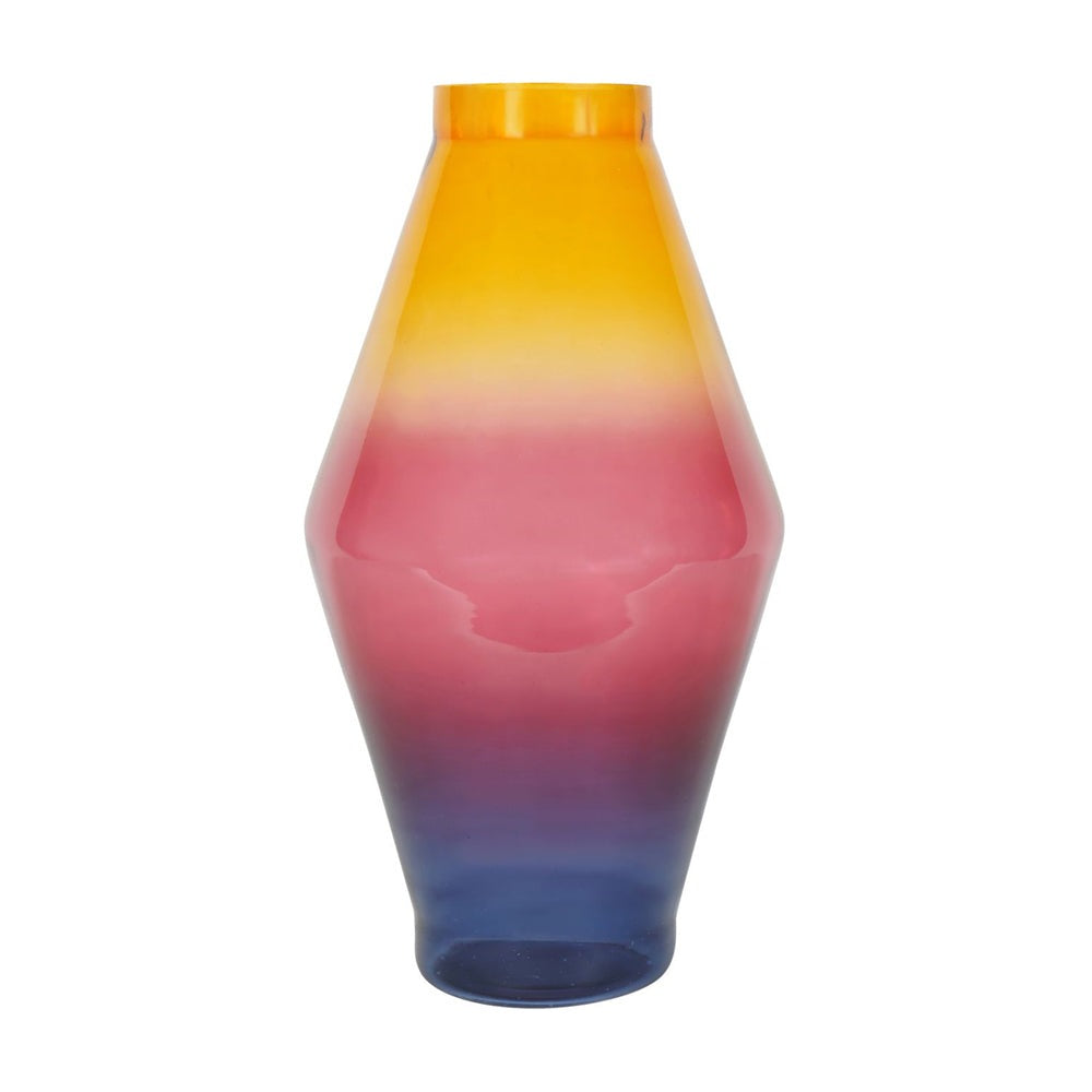 Product photograph of Libra Urban Botanic Collection - Elise Tropical Sunset Ombre Large Glass Vase from Olivia's