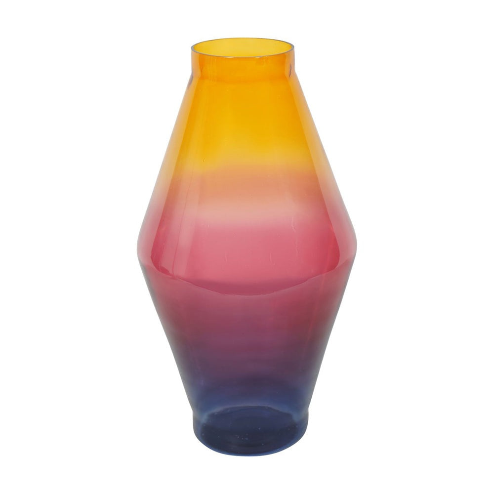 Product photograph of Libra Urban Botanic Collection - Elise Tropical Sunset Ombre Large Glass Vase from Olivia's.