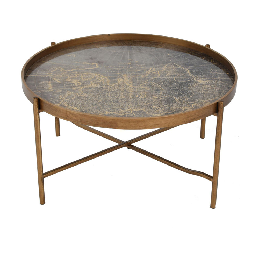 Product photograph of Libra Interiors Vienna Atlas Coffee Table In Antiqued Gold from Olivia's.