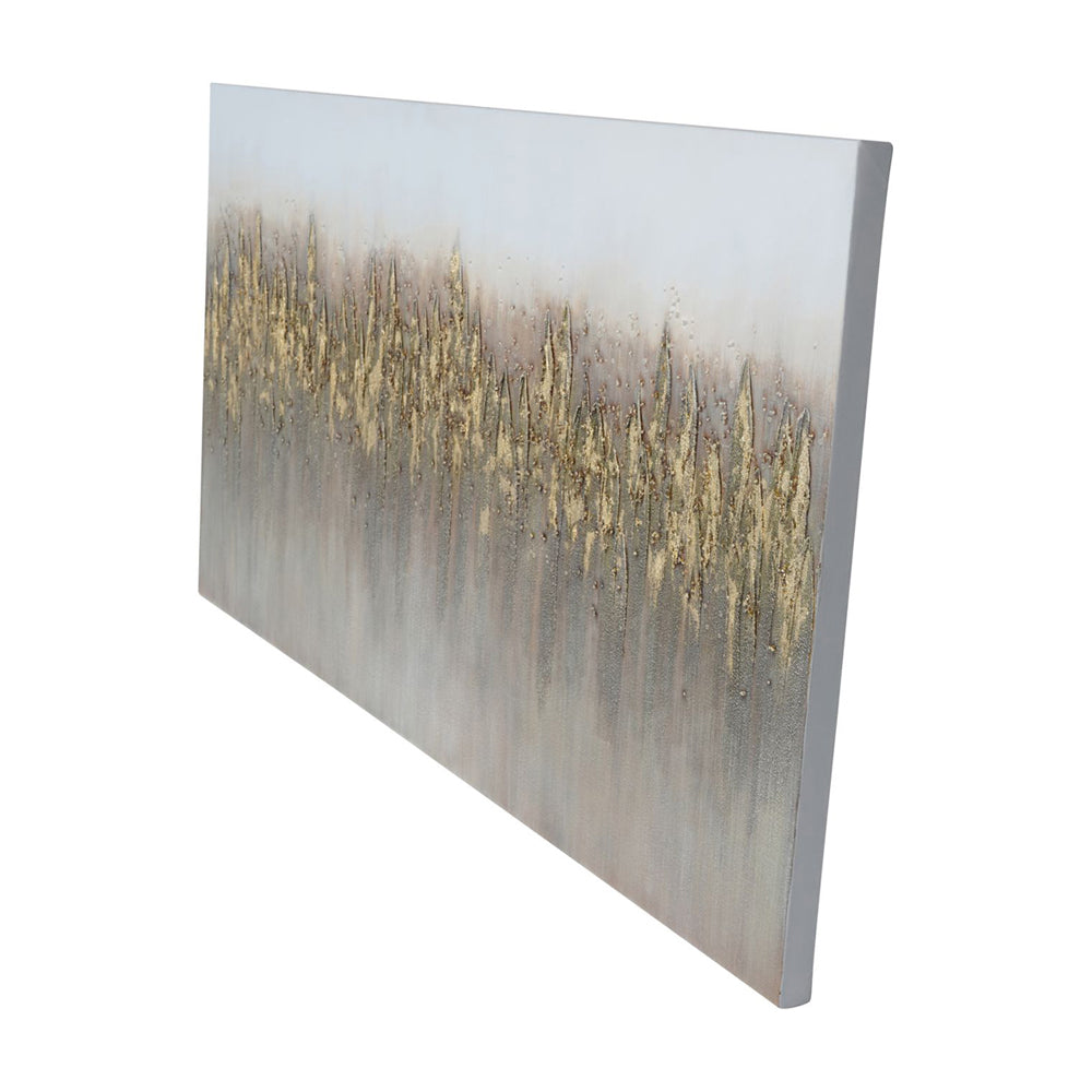 Product photograph of Libra Interiors Abstract Golden Reeds Canvas 150x75cm from Olivia's.