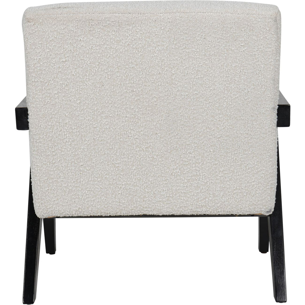 Product photograph of Libra Interiors San Diego Wooden Frame Cream Boucle Armchair from Olivia's.