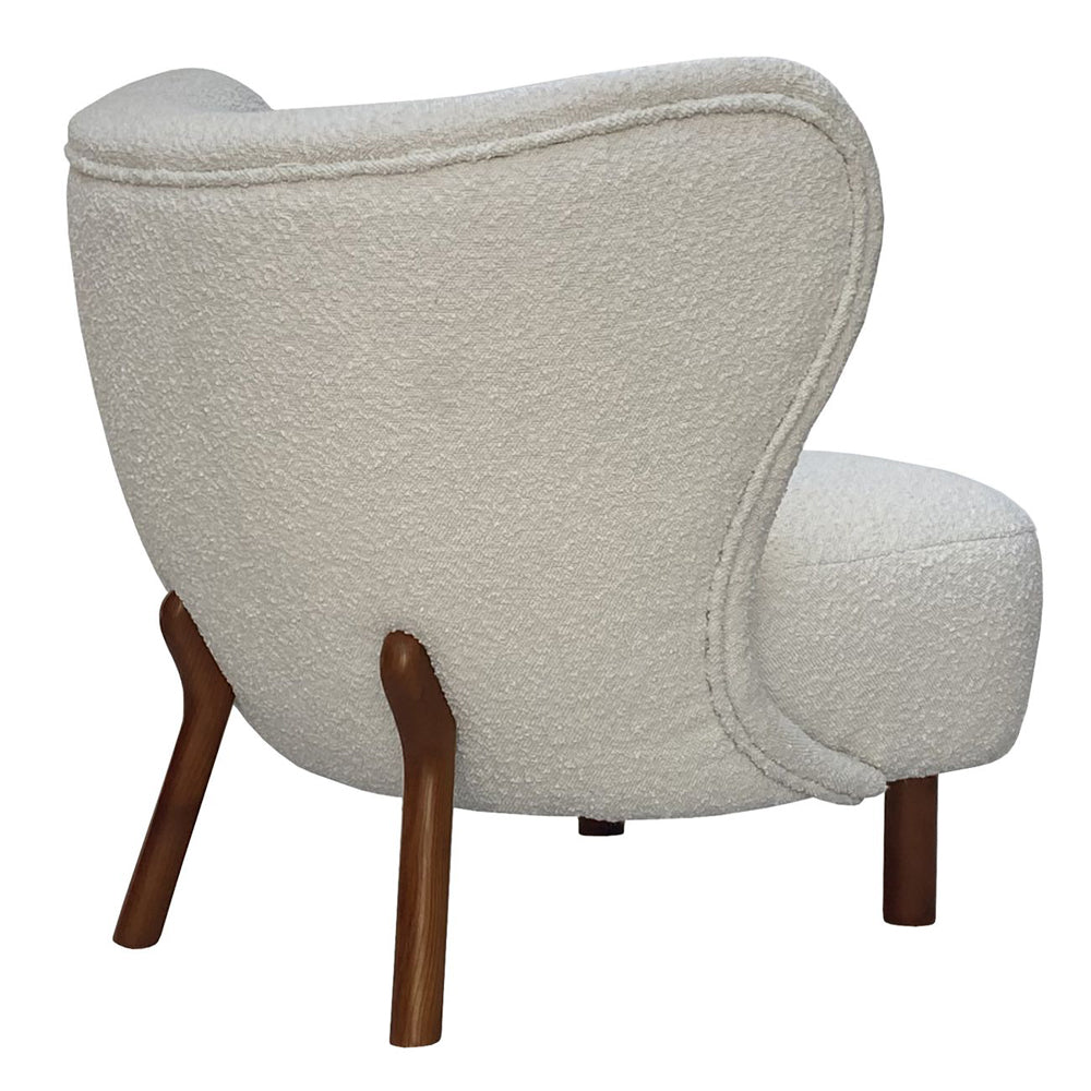 Product photograph of Libra Interiors Lewis Wingback Occasional Chair In Cream Boucle from Olivia's.