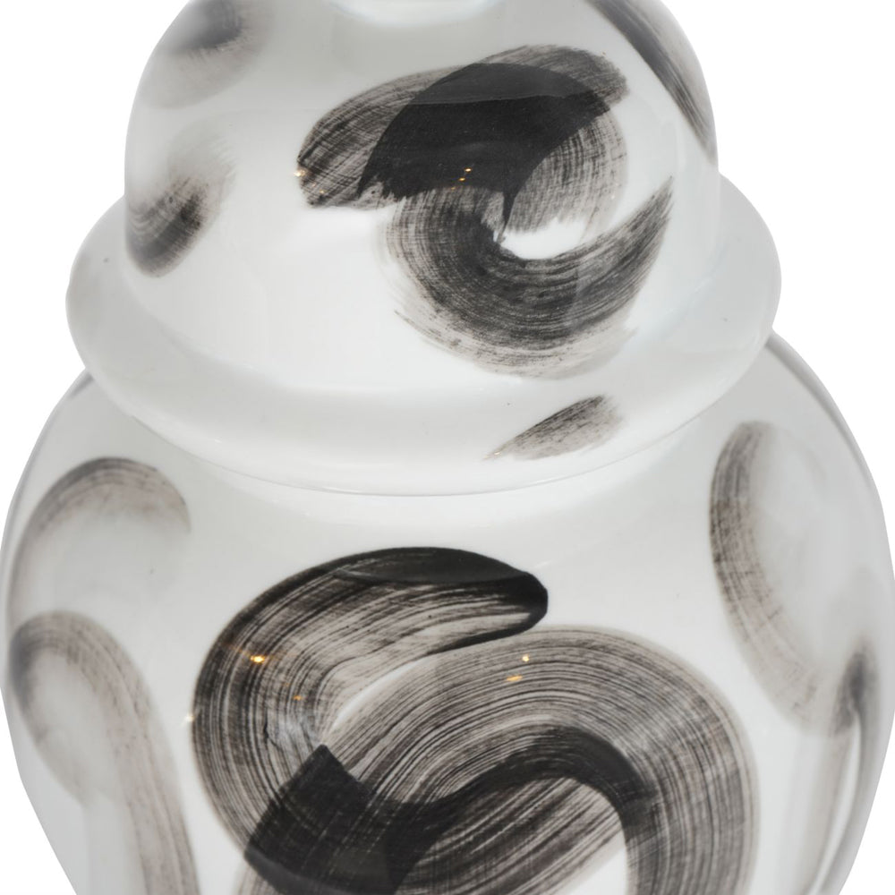 Product photograph of Libra Calm Neutral Collection - Monochome Brush Swirl Ginger Jar Small from Olivia's.